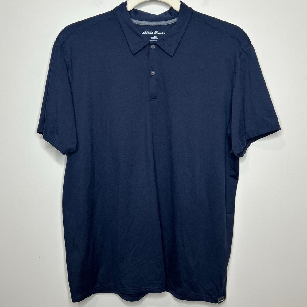 Eddie Bauer Blue Polo Shirt Size TXL Short Sleeves